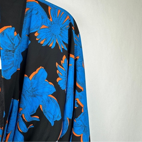 NWT Urban Outfitters CAD Electric Blue and Black Wrap Dress | US Size XL - Picture 3 of 13